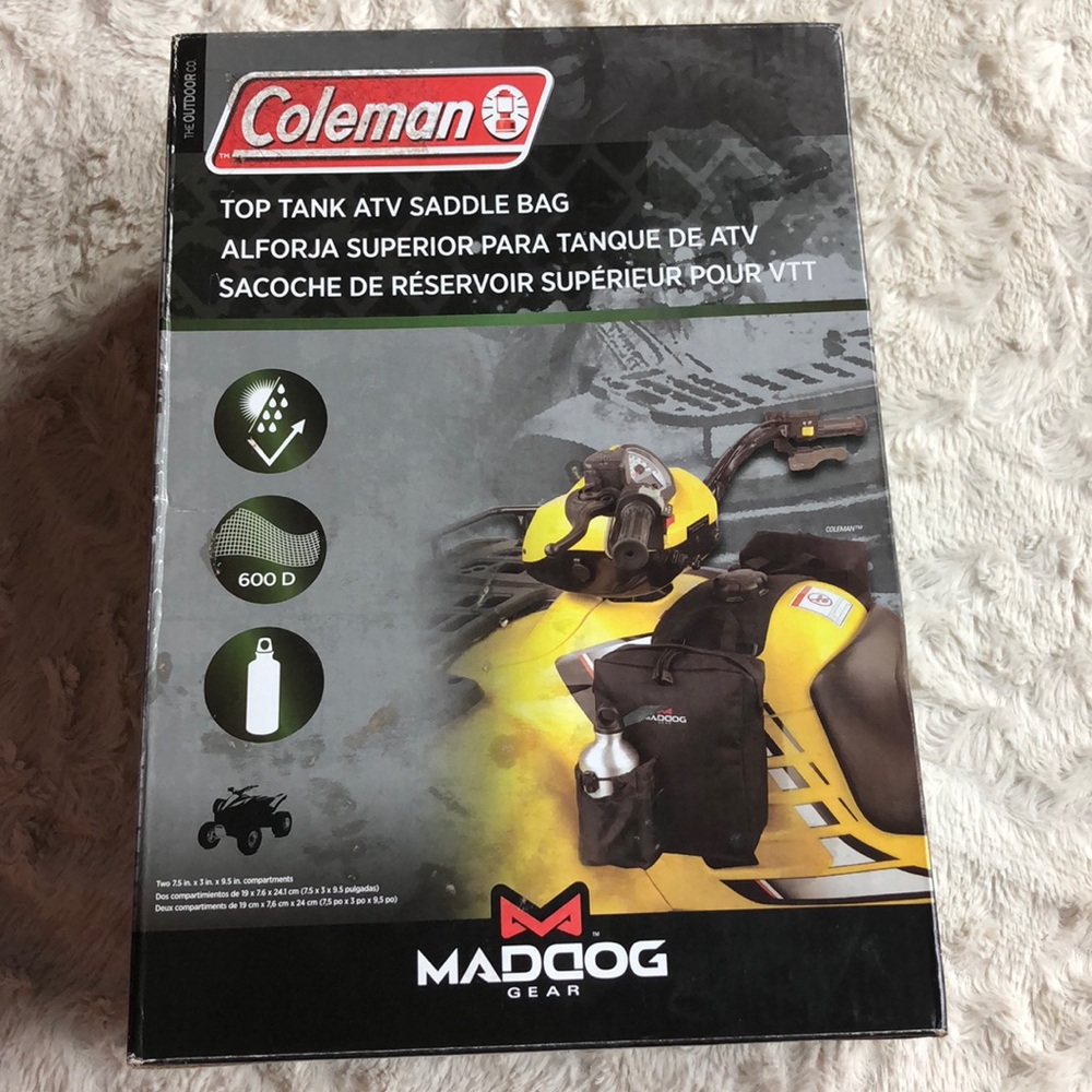 New Coleman top tank Atv saddle bag